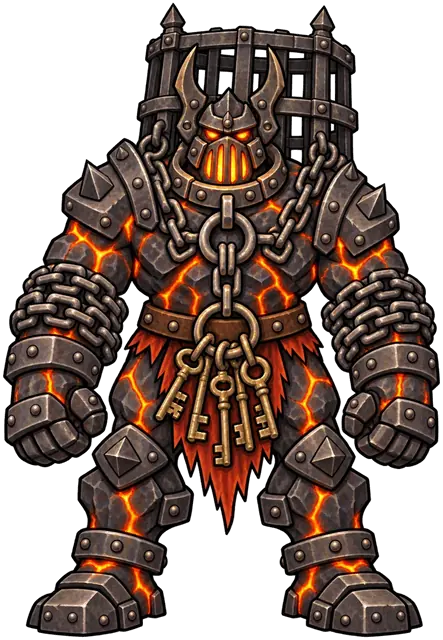 The Jailer, gatekeeper of floor 20, in the dungeon hall