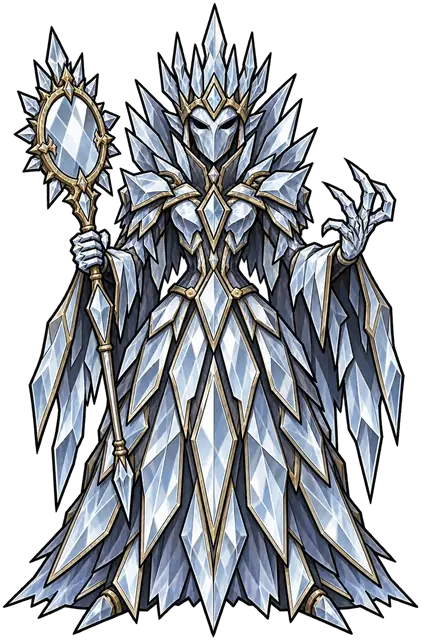 The Mirror Queen, gatekeeper of floor 40, in her hall of ice and mirrors