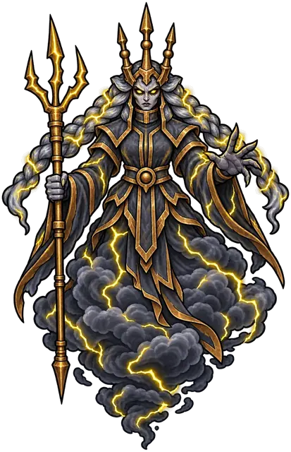 The Storm Mistress, region boss of the Thunder Spire, wreathed in lightning